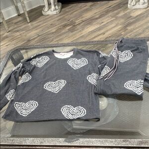 P.J. Salvage Charcoal Lounge pajama set size small